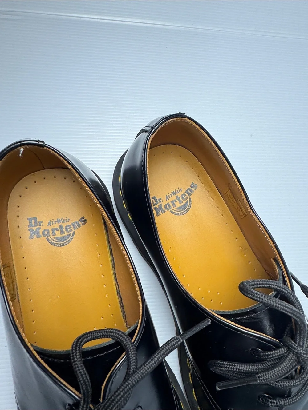 DR. MARTENS Men's Black Smooth Leather 3 Hole Lace-Up Oxford Shoes US 11 EU 45